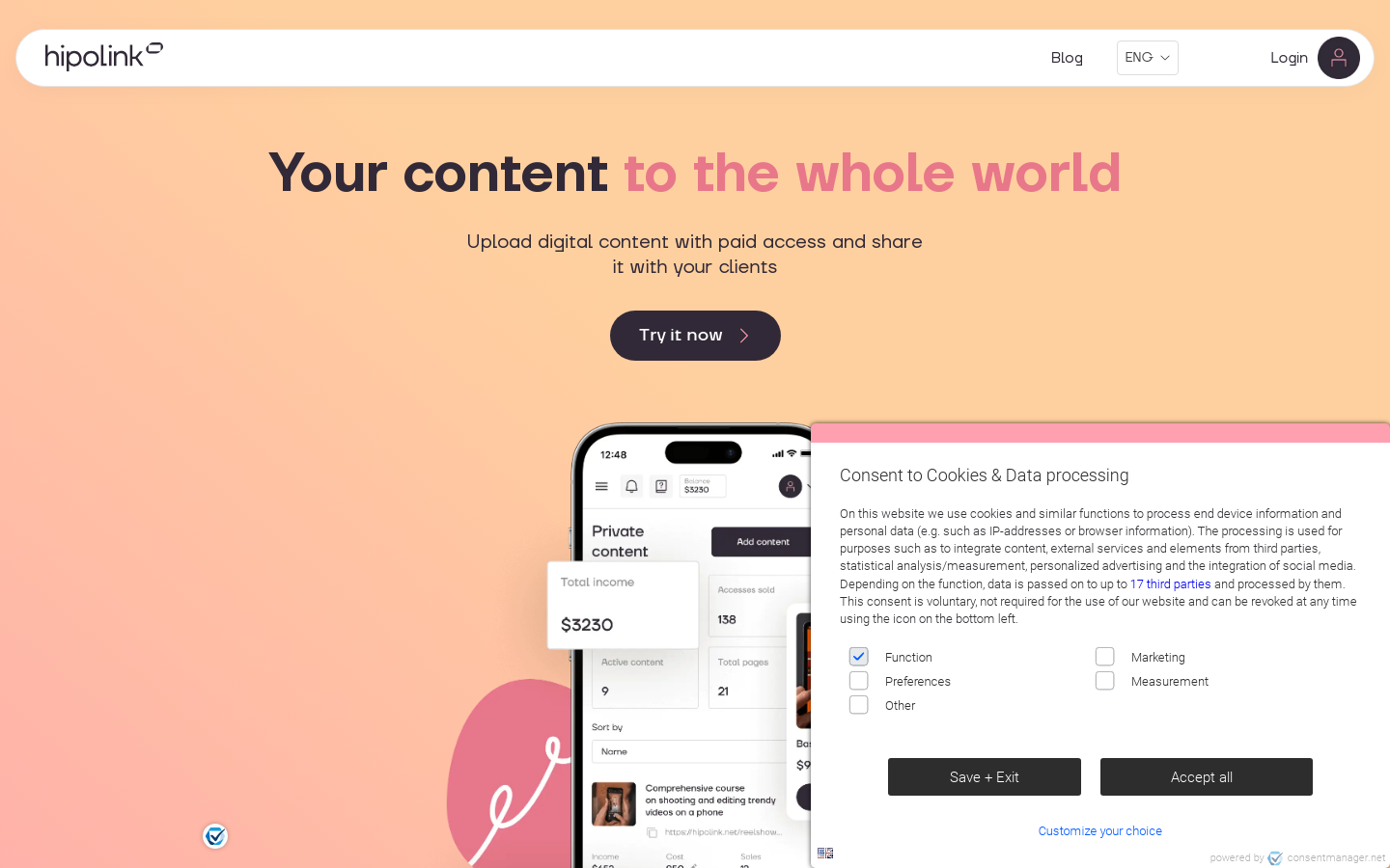 Hipolink website