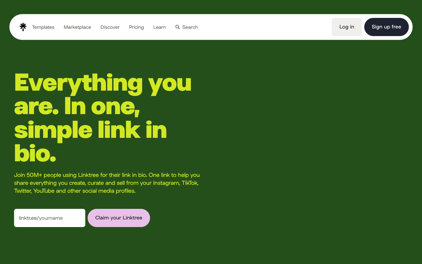 Linktree website