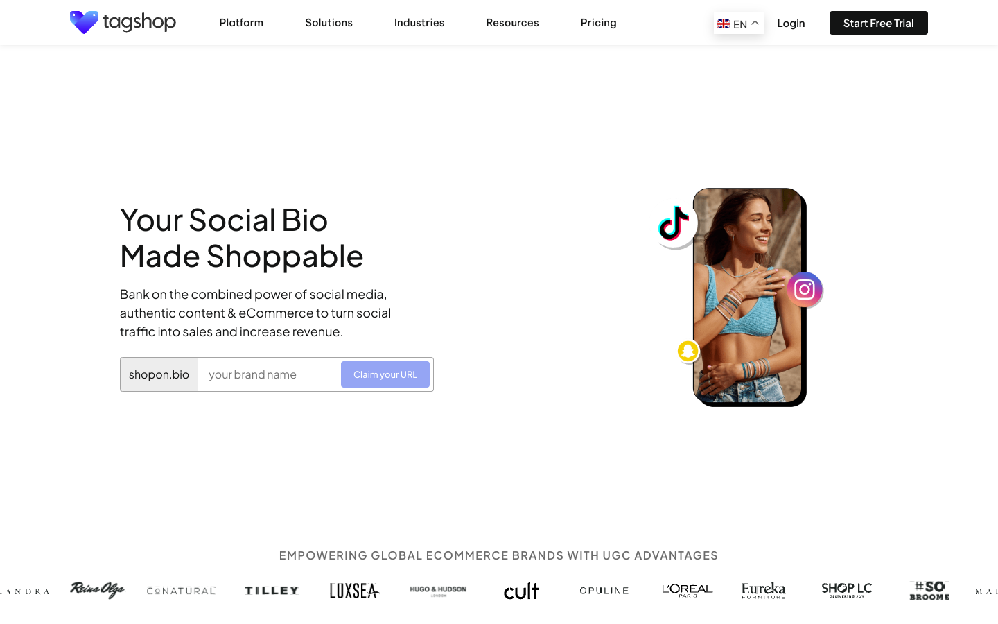 Shopon.Bio website